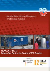 MoMo Fact Sheet - Biogas Pilot Plant at the Central WWTP Darkhan